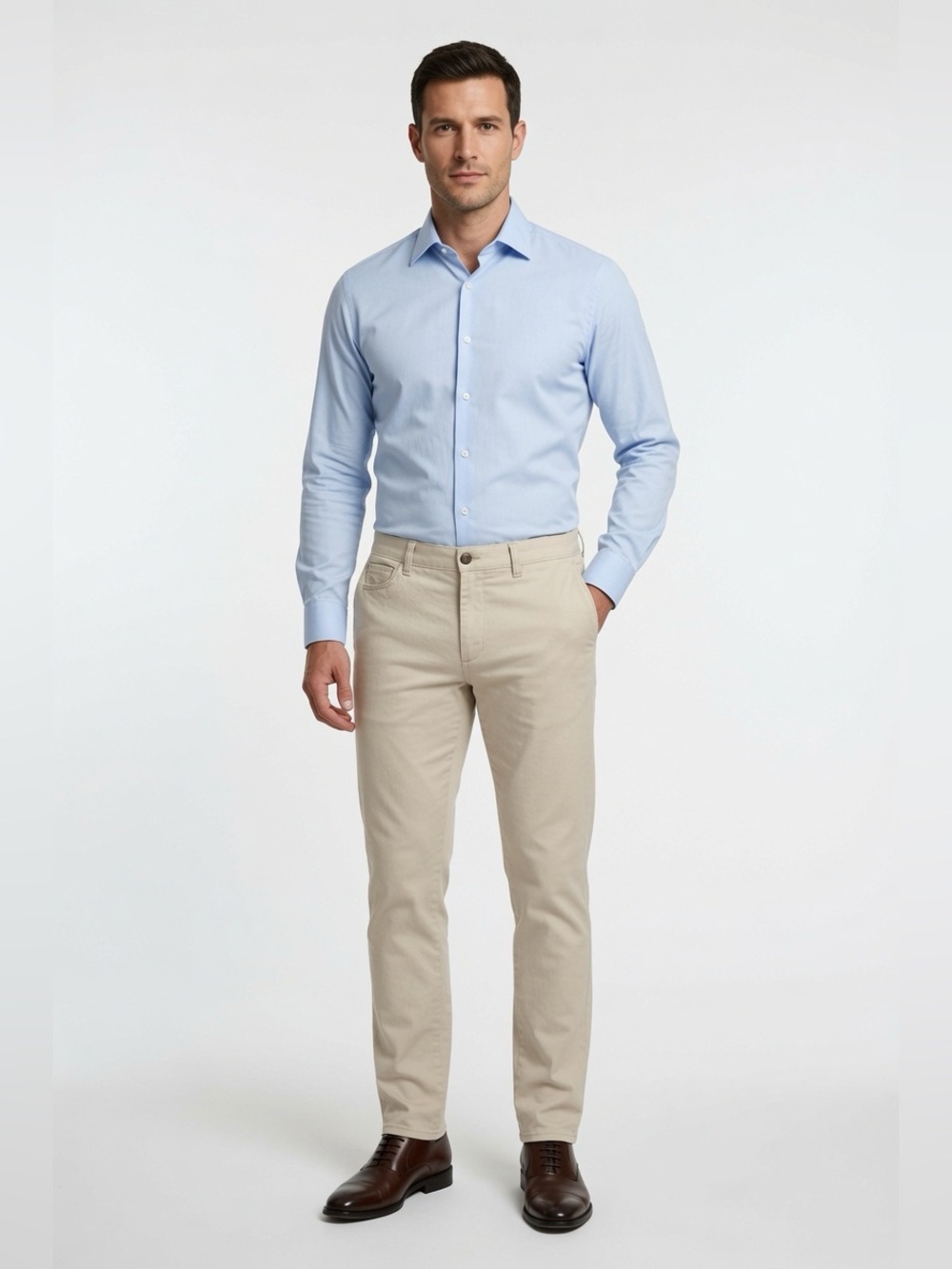 Canali Regular Fit Men's Jeans in Cream | Size W32xL34
